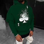 economico Felpe con cappuccio da uomo-Per uomo Tinta unica Carte francesi Felpa con cappuccio Felpe Felpa Felpa con cappuccio Manica lunga Felpa con cappuccio Con cappuccio Streetwear Stampa a caldo Sportivo Informale Abbigliamento di