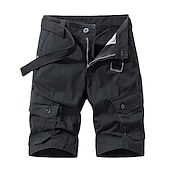 billige Klassisk-Herre Cargoshorts Shorts Shorts til turbruk 6 lommer عادي Komfort Pustende Knelengde Avslappet Daglig Gateklær 100 % bomull Sport Mote Blå Grønn Mikroelastisk