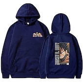 economico Grafica di personaggi di cartoni animati e film-One Piece Monkey D.Rufy Felpa con cappuccio Cartone animato Manga Manga Tasca frontale Grafica Per Da coppia Per uomo Per donna Per adulto Stampa a caldo
