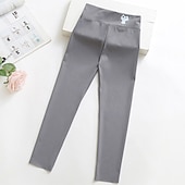 economico Pantaloni e gonne-Bambino Da ragazza Leggings foderati in pile Animali Attivo Esterno 7-13 anni Inverno Nero Bianco Rosa