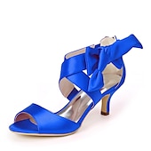 abordables Semiformal-Mujer Zapatos de boda Zapatos de novia Pajarita Tacón de gatito Puntera abierta Satén Cremallera Negro Blanco Marfil