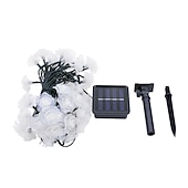 billige Soldrevet-utendørs vanntette solenergi-roselys 12m-100leds 7m-50leds 6,5m-30leds valentinsdag bryllupsfest utendørs hagedekorasjon