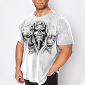 economico magliette da uomo taglie forti-Per uomo Plus Size maglietta Grande e alto Pop art Girocollo Stampa Manica corta Primavera estate Vintage Di tendenza Streetwear Essenziale Informale Sport Top