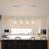 economico Lampadari-lampada a sospensione a led illuminazione a sospensione cromata/oro moderna lampada a sospensione mini lampadari di cristallo lampada a sospensione regolabile per sala da pranzo con isola cucina (1/3