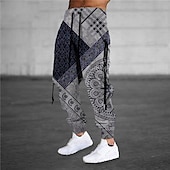Men's Sweatpants Joggers Trousers Drawstring Elastic Waist 3D Print Graphic Prints Flower / Floral Comfort Sports Outdoor Casual Daily Cotton Blend Terry Streetwear Designer Brown Khaki Micro-elastic cheap Joggers-Men's Sweatpants Joggers Trousers Drawstring Elastic Waist 3D Print Graphic Prints Flower / Floral Comfort Sports Outdoor Casual Daily Cotton Blend Terry Streetwear Designer Brown Khaki Micro-elastic