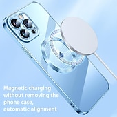 billige iPhone-etuier-Telefontrekk iPhone 15 Pro Max Plus iPhone 14 13 12 11 Pro Max Plus med Magsafe Kamera Linsebeskytter Støtsikker Solid Farge TPU