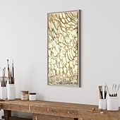 baratos Pinturas Abstratas-pintura a óleo artesanal lona decoração da arte da parede moderna textura dourada abstrata para decoração de casa pintura sem moldura enrolada