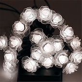 billige Soldrevet-utendørs vanntette solenergi-roselys 12m-100leds 7m-50leds 6,5m-30leds valentinsdag bryllupsfest utendørs hagedekorasjon