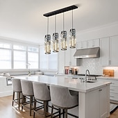 economico Lampadari-lampada a sospensione a led illuminazione a sospensione cromata/oro moderna lampada a sospensione mini lampadari di cristallo lampada a sospensione regolabile per sala da pranzo con isola cucina (1/3