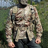 preiswerte Fleece &amp; 3 in 1 Jacken-Herren Militärische taktische Jacke Wanderfleecejacke Winter Draussen Thermowarm Fleece-Futter Wasserdicht Winddicht Oberbekleidung Windjacke Trenchcoat Weiß Tarnung