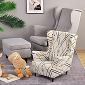 abordables Potah na křeslo a potah na křeslo-housse de chaise à oreilles extensible housses de chaise à oreilles imprimées florales pour enfants, housses de fauteuil en spandex avec fond élastique pour chaise à oreilles salon chambre à coucher