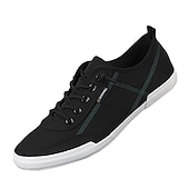 billiga Herrsneakers-Grå herrsneakers i nylon med snörning – lätta, ventilerande lågskor för vardagsbruk, resor och helgutflykter