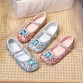 cheap Accessories-Frozen Cinderella Princess Elsa Mary Jane Shoes Girls&#039; Movie Cosplay Sequins Halloween Silver Rosy Pink Shoes Halloween Carnival Masquerade Polyester Plastics World Book Day Costumes