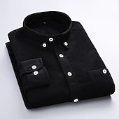 economico Camicie da uomo-Per uomo Camicie Tinta unita / tinta unita Matrimonio Da tutti i giorni Vinaccia Nero Bianco Blu marino Manica lunga Collo ripiegabile Autunno inverno Abbigliamento Fibbia