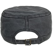 economico Cappelli da uomo-Per uomo Berretto militare Cappello da cadetto Nero Blu marino scuro Cotone Di tendenza Moderno Abbigliamento per il tempo libero Casual / quotidiano Liscio