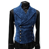 cheap Tops-Retro Vintage Medieval Vest Ren Faire Prince Nobleman Men&#039;s Pirate Fantasy Masquerade Party / Evening Adults&#039; Vest
