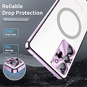 economico Cover Samsung-telefono Custodia Per Samsung Galaxy S24 S23 Ultra Plus S22 S21 Plus Ultra Note 20 Ultra S20 FE Custodia ad adsorbimento magnetico Con Magsafe Placcato Doppia setola Supporta la ricarica wireless