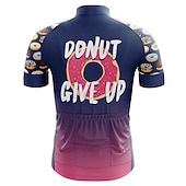 お買い得  メンズジャージ-男性用 サイクリングジャージー グラフィック おかしい 半袖 バイク ジャージー トップス 3つのリアポケット付き マウンテンサイクリング ロードバイク 速乾性 反射性ストリップ 後ポケット 吸汗性 スポーツ ホワイト レッド ダークネービー 衣類