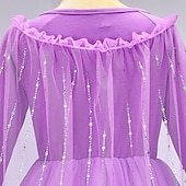 abordables Costumes pour filles-Semaine du livre 2026 La Reine des Neiges Glacial Conte de Fées Princesse Anna Robe de demoiselle d'honneur Costume de soirée à thème Robes en tulle Cosplay for Fille Enfant Noël Carnaval Mascarade