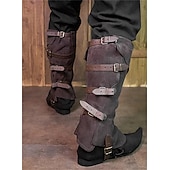 cheap Footwear-Medieval Renaissance Leg Warmers Gaiters Boot Covers Ren Faire Pirate Viking Ranger Archery Men&#039;s Unisex Pirate Fantasy Masquerade Party / Evening Adults&#039; Shoe Cover