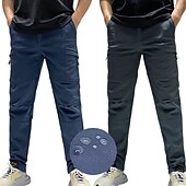 economico Fondi-Per uomo Pantaloni da escursionismo impermeabili Pantaloni Foderati in Pile Pantaloni softshell Inverno Esterno Calore Termico Fodera in Pile Impermeabile Antivento Pantaloni Nero Blu marino Pile