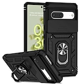 رخيصةأون جراب للهواتف الأخرى-هاتف غطاء من أجل غوغل Pixel 6 Pixel 6 Pro ثقيل حماية كاملة للجسم مسند الدراجة حالة مع خاتم لون سادة TPU