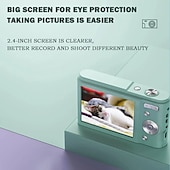 abordables Caméras d&#039;action-Appareil photo numérique 1080p 48 méga pixels caméra de vlogging avec zoom numérique 16x mini caméras portables compactes pour débutants cadeau d&#039;anniversaire