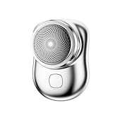 halpa Karvanpoisto-1kpl Kannettava miniparranajokone USB-ladattava partatrimmeri parranajokasvojen johdoton kone märkäkuiva kivuton parranajokone