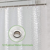 baratos Cortinas de Banho-Liner de Toalha de Chuveiro EVA Transparente Toalha de Chuveiro Repelente de Água para Box de Banheiro Cubo D&#039;água 72x72 Polegadas