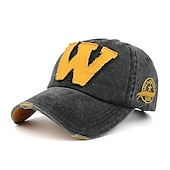 Недорогие Бейсболка мужская-Муж. Бейсболка Черный Винный Хлопок Изысканный и современный Одежда для отдыха на природе На каждый день Буквы