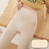 billige Vanlige leggings-Dame Strømpebukse Leggings Varmt undertøy Mote Ankel-lengde Høy Midje عادي Hold Varm Rumpeløft Komfort Høy Elastisitet Fritid / hverdag Naken Svart Rosa Lilla Mager