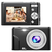 abordables Caméras d&#039;action-Appareil photo numérique 1080p 48 méga pixels caméra de vlogging avec zoom numérique 16x mini caméras portables compactes pour débutants cadeau d&#039;anniversaire