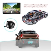 cheap Car Rear View Camera-IP69K Waterproof Long Night Vision HD and Ultra Wide Angle Metal Reverse Rear View Backup Camera for Car Pickup Truck SUV RV Van Van Van