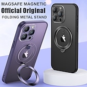 お買い得  iPhone用ケース-iPhone 15 Pro Max Plus、iPhone 14 Pro Max Plus、iPhone 13 Pro Max、iPhone 12 Pro Max、iPhone 11 Pro Max用のMagsafeキックスタンド付きマットフロスト衝撃吸収PCケース