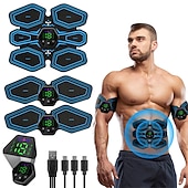 ieftine Aparat de Masaj-stimulator muscular abdominal antrenor ems abs fără fir picior braț burtă exercițiu simulatoare electrice masaj presa antrenament acasă sală