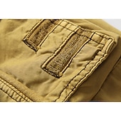 cheap Outdoor-Men's Capri Cargo Shorts Cargo Shorts Shorts Capri Pants Hiking Shorts Leg Drawstring 6 Pocket Plain Comfort Outdoor Daily Going out Fashion Streetwear Black Army Green