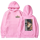 economico Grafica di personaggi di cartoni animati e film-One Piece Monkey D.Rufy Felpa con cappuccio Cartone animato Manga Manga Tasca frontale Grafica Per Da coppia Per uomo Per donna Per adulto Stampa a caldo