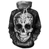 cheap Horror-Sugar Skull Mexican Hoodie Cartoon Manga Anime 3D Front Pocket Graphic For Couple&#039;s Men&#039;s Women&#039;s Adults&#039; 3D Print Casual Daily