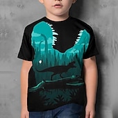 cheap Boy&#039;s 3D Animals-Boys 3D Dinosaur T shirt Short Sleeve 3D Print Summer Active Cute Cool Kids 3-12 Years School Daily