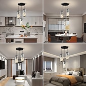 economico Lampadari-lampada a sospensione a led illuminazione a sospensione cromata/oro moderna lampada a sospensione mini lampadari di cristallo lampada a sospensione regolabile per sala da pranzo con isola cucina (1/3