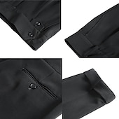 abordables Mince-Homme pantalon de costume Pantalon Pantalon plissé Pantalon de costume Pantalon Gurkha Poche Taille haute Plein Confort Mariage Bureau Travail Elégant Rétro Vintage Noir Blanche Taille haute