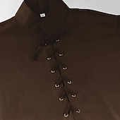 abordables Tapas-Retro Antiguo Medieval siglo 17 Blusa / Falda Traje de cosplay Baile de Máscaras Pirata Guerrero Vikingo Disfraz Hombre Vikingo Fantasía Víspera de Todos los Santos Carnaval Mascarada Evento / Fiesta