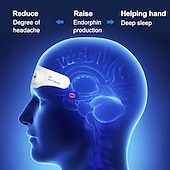 abordables Appareils de massage corporels-Masseur électrique pour soulagement des maux de tête - Aide au sommeil par microcourant pour insomnie et migraine instrument de thérapie de décompression