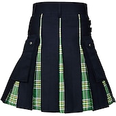 levne Spodní části-Retro Punk a gotika Skotské užitkové kilty Ren Faire Pánské Keltské Plesová maškaráda Večírek Dospělé Sukně
