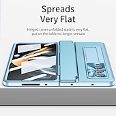 Недорогие Чехлы для Samsung-Чехол для телефона для Samsung Galaxy Z Fold 5 Z Fold 4 Z Fold 3 Flip бамперный флип полный корпус защитный однотонный ПК PU кожа
