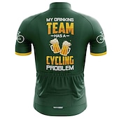 economico Maglie da uomo-Per uomo Maglia da Ciclismo A Motivi Divertente Birra dell'Oktoberfest Manica Corta Bicicletta Top con 3 tasche posteriori Mountain Bike MTB Ciclismo su strada Resistente ai Raggi UV Asciugatura