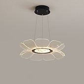 cheap Chandeliers-LED Pendant Lights Circle Design 45cm 3000-6000K 1-Light Lotus Leaf Acrylic Chandelier Lamp Modern Contemporary Style Kitchen Dining Home Bar Light 110-120V 220-240V