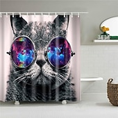 cheap Shower Curtains-Shower Curtain with Hooks 180cm*180cm(70&quot;*70&quot;) Polyester Washable Waterproof Animal Pattern for Kids