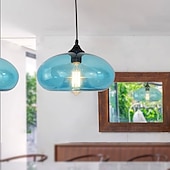 economico Luci Isola cucina-lampada a sospensione a led 28 cm lampada a sospensione design singolo in vetro elettrolitico moderno stile nordico 110-240 v