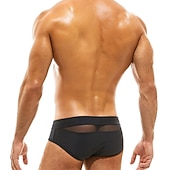 Недорогие Мужские плавательные шорты-Муж. Купальники Плавки Полотняное плетение Дышащий Мягкий На каждый день выходные Стиль Простой Черный Белый